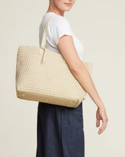 Shoulder Bags<NAGHEDI Jetsetter Small Tote Ecru