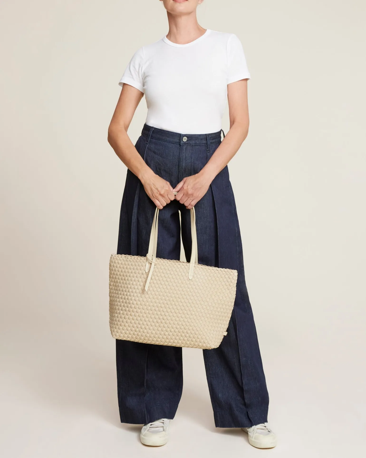 Totes<NAGHEDI Jetsetter Small Tote Ecru