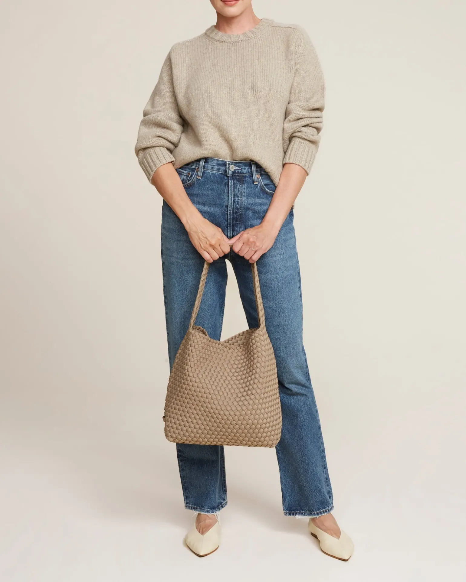 Shoulder Bags<NAGHEDI Nomad Hobo Cashmere
