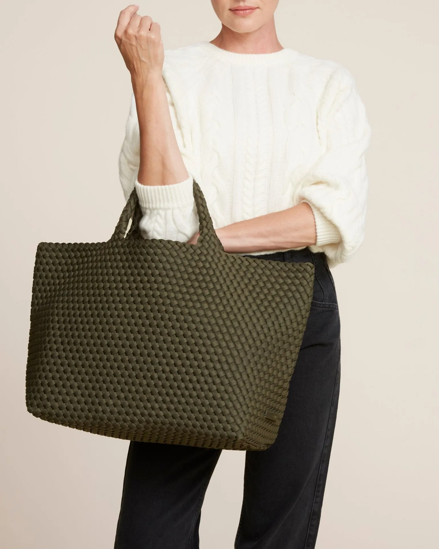 Shoulder Bags<NAGHEDI St. Barths Large Tote Olive