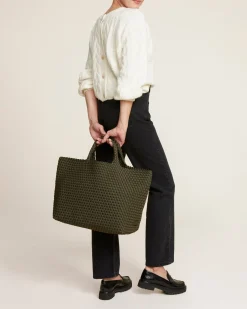 Shoulder Bags<NAGHEDI St. Barths Large Tote Olive