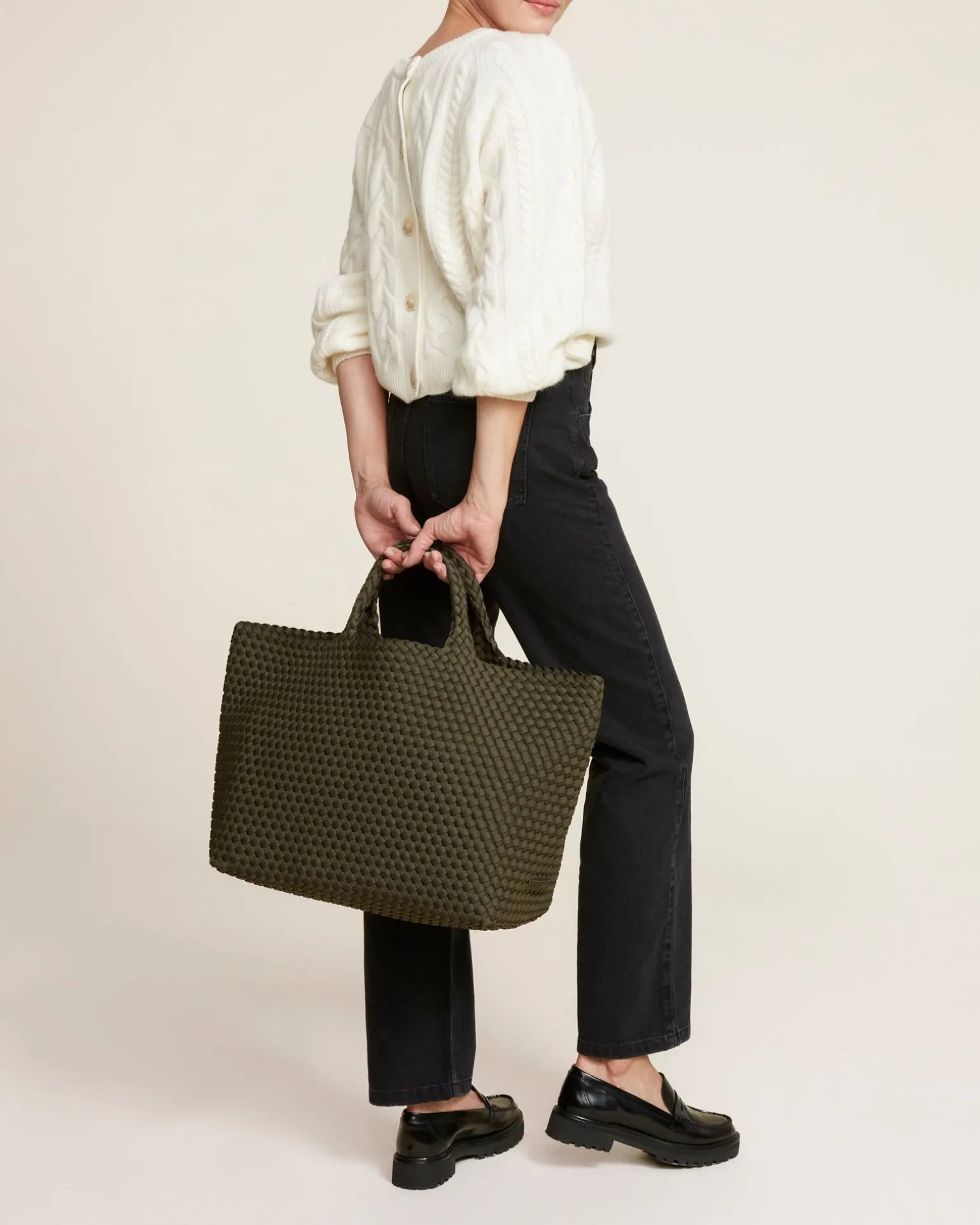 Shoulder Bags<NAGHEDI St. Barths Large Tote Olive