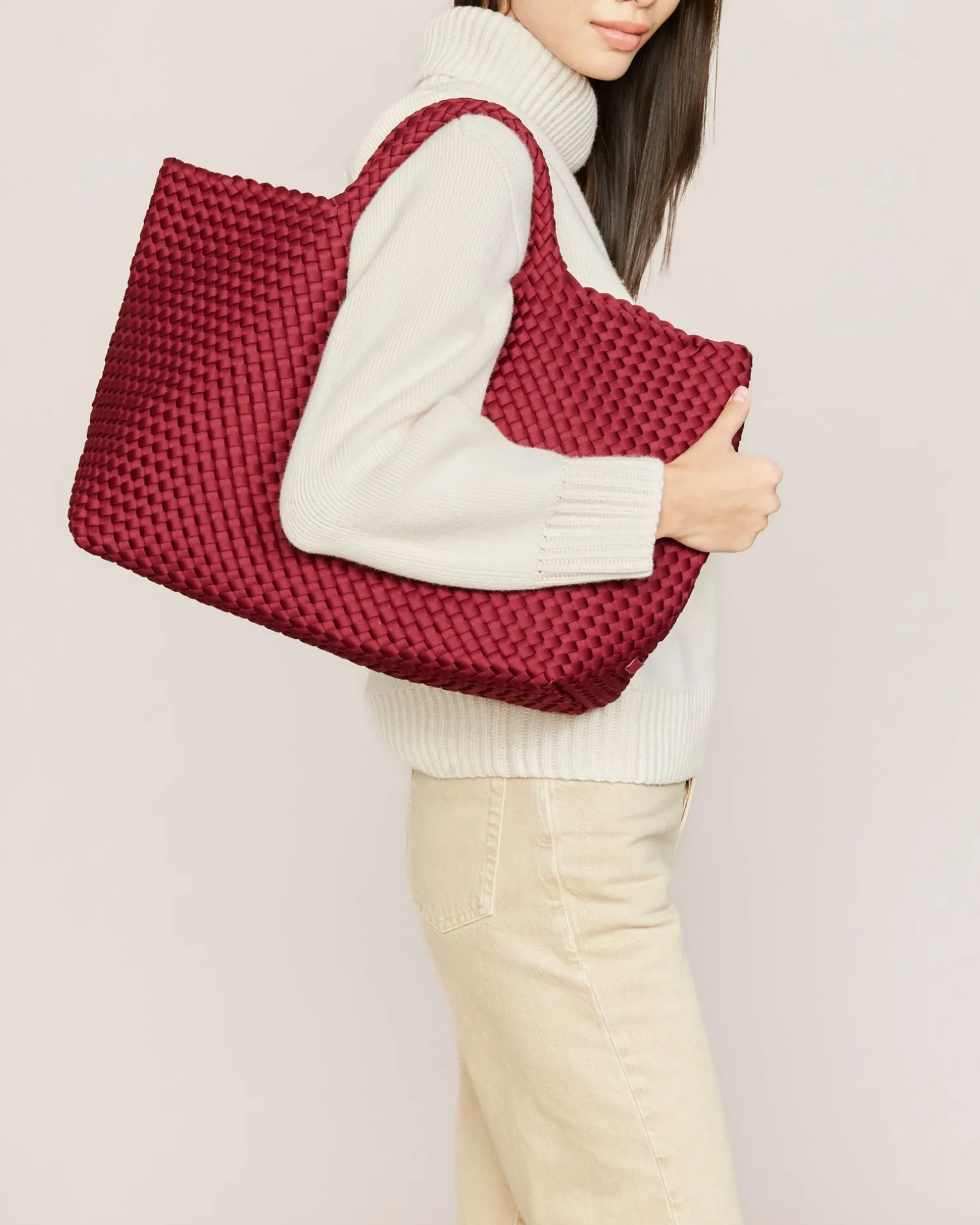 Shoulder Bags<NAGHEDI St. Barths Large Tote Rosewood