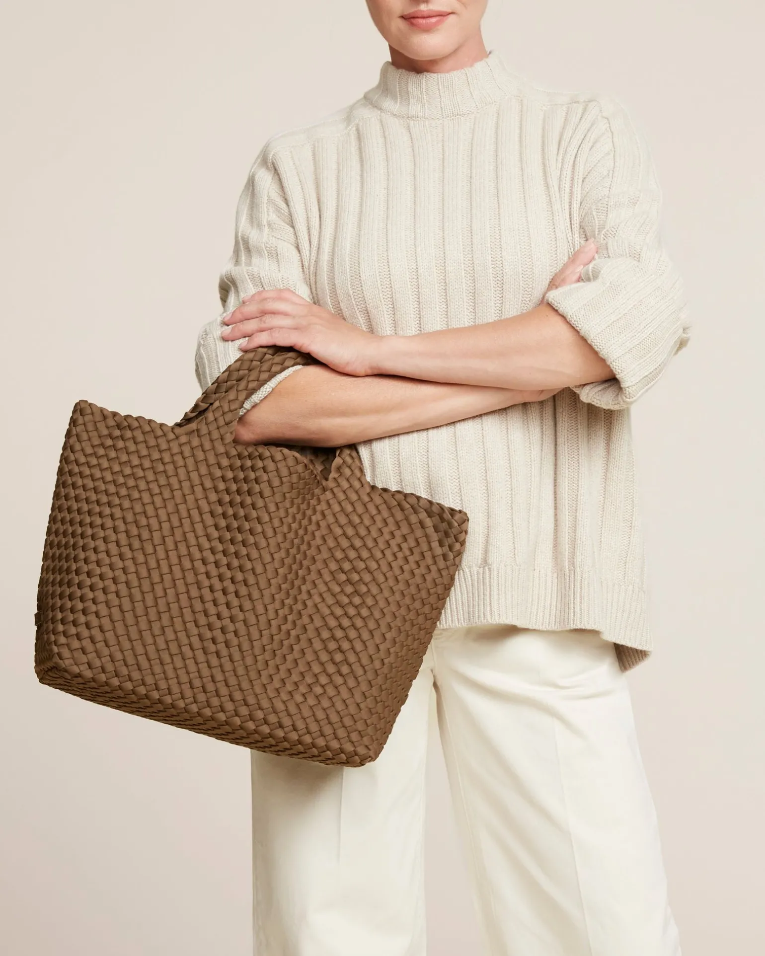 Shoulder Bags<NAGHEDI St. Barths Medium Tote Mink