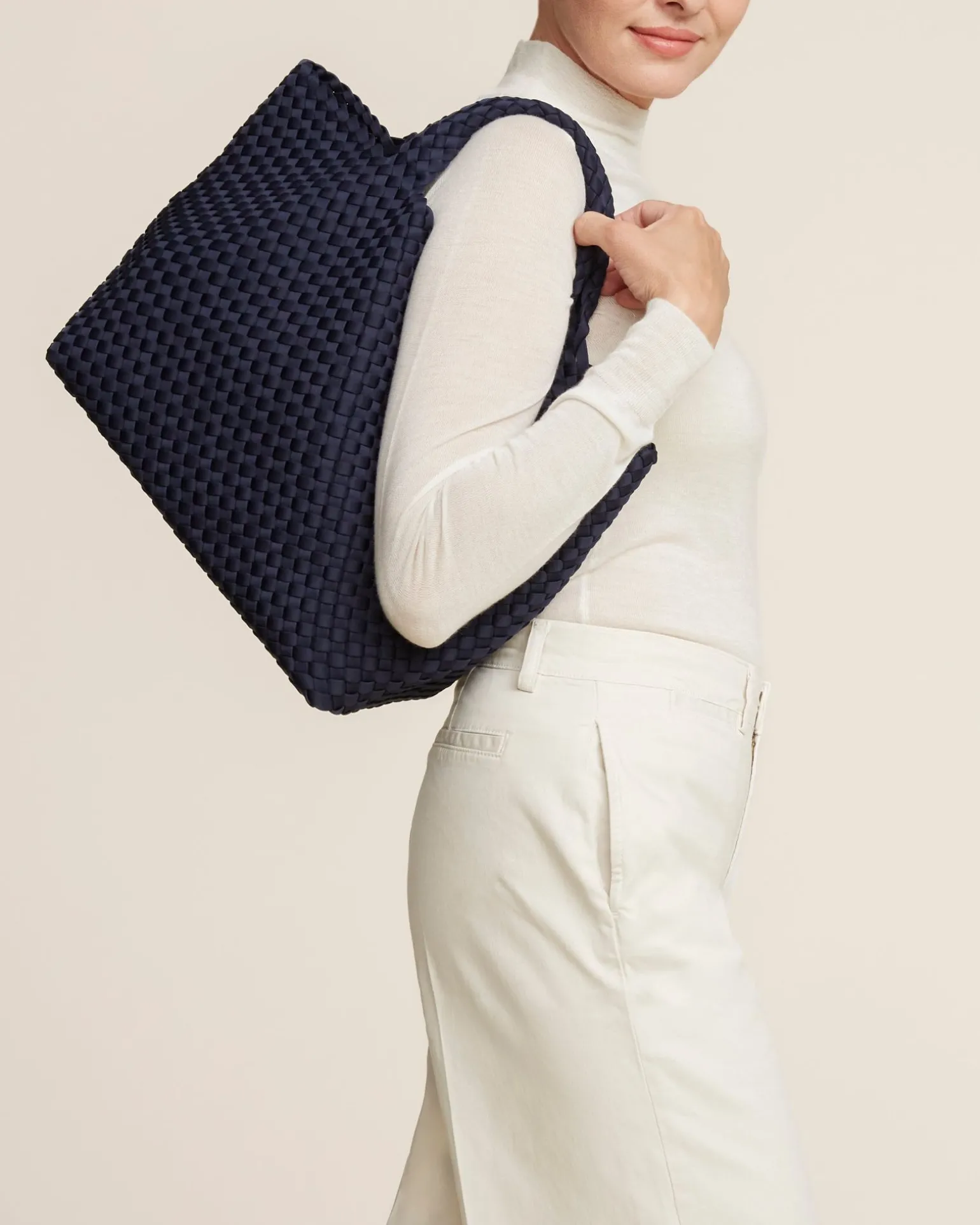 Shoulder Bags<NAGHEDI St. Barths Medium Tote Ink Blue