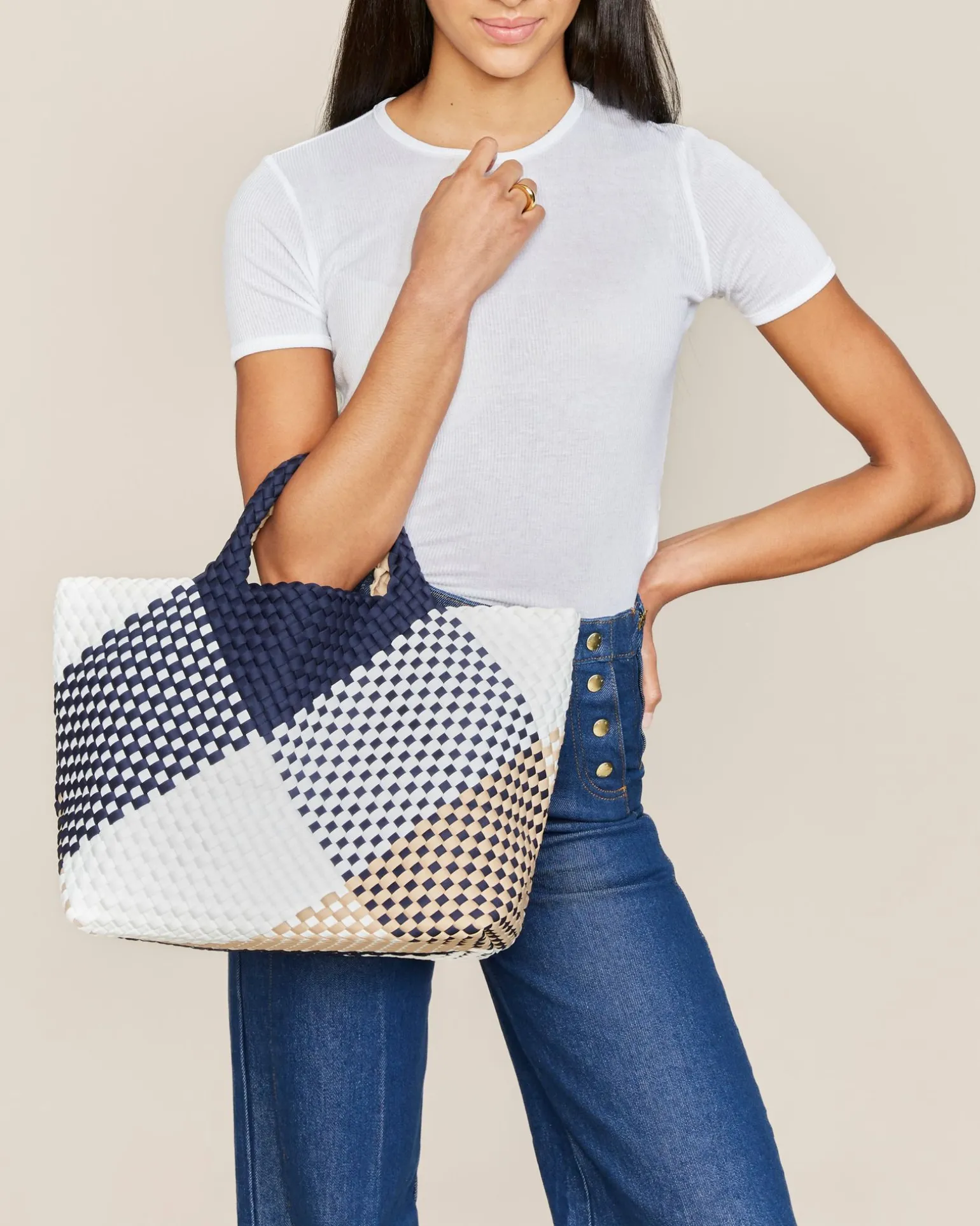 Shoulder Bags<NAGHEDI St. Barths Medium Tote Graphic Geo Somerset