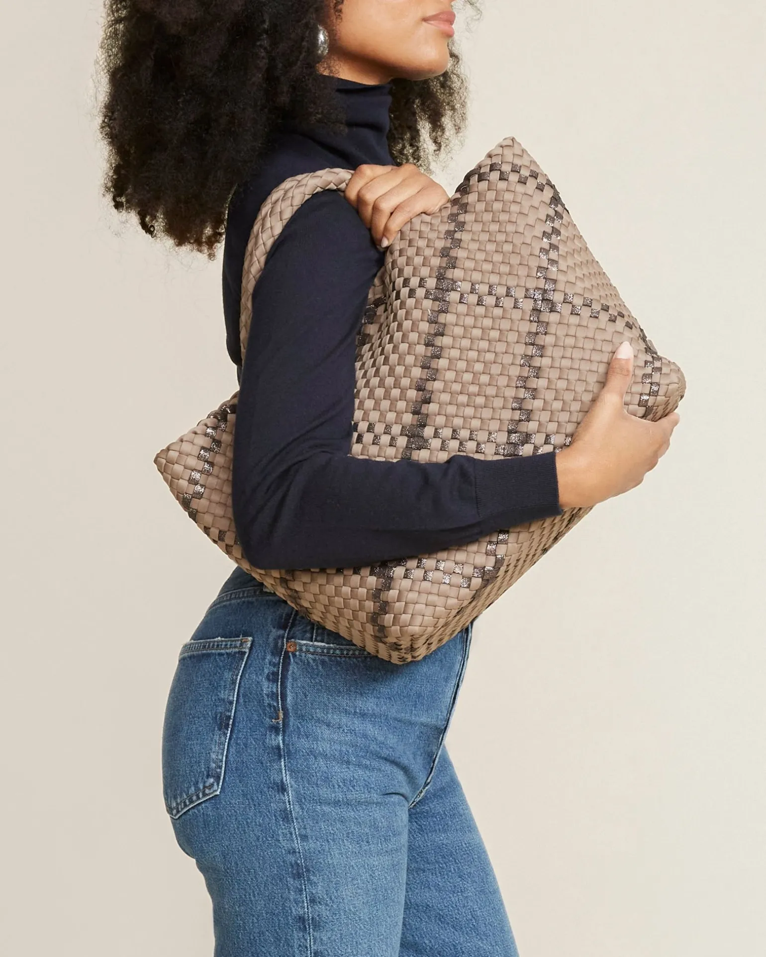 Totes<NAGHEDI St. Barths Medium Tote Plaid Mojave