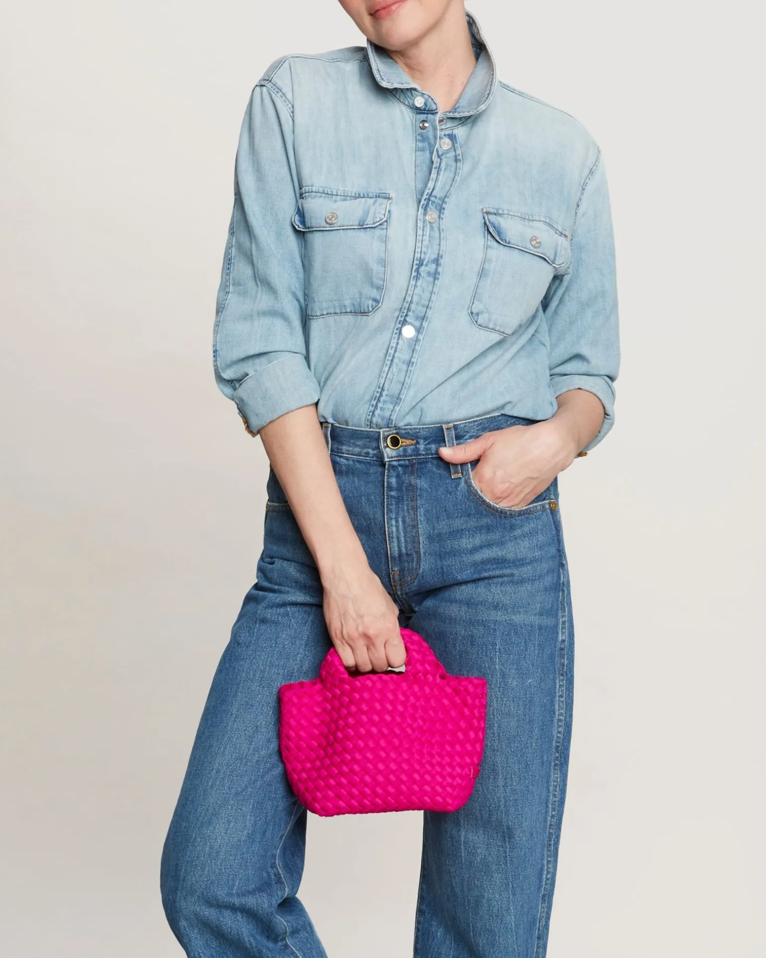 Totes<NAGHEDI St. Barths Petit Tote Miami Pink