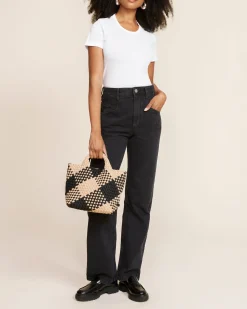 Totes<NAGHEDI St. Barths Small Tote Plaid Cabana