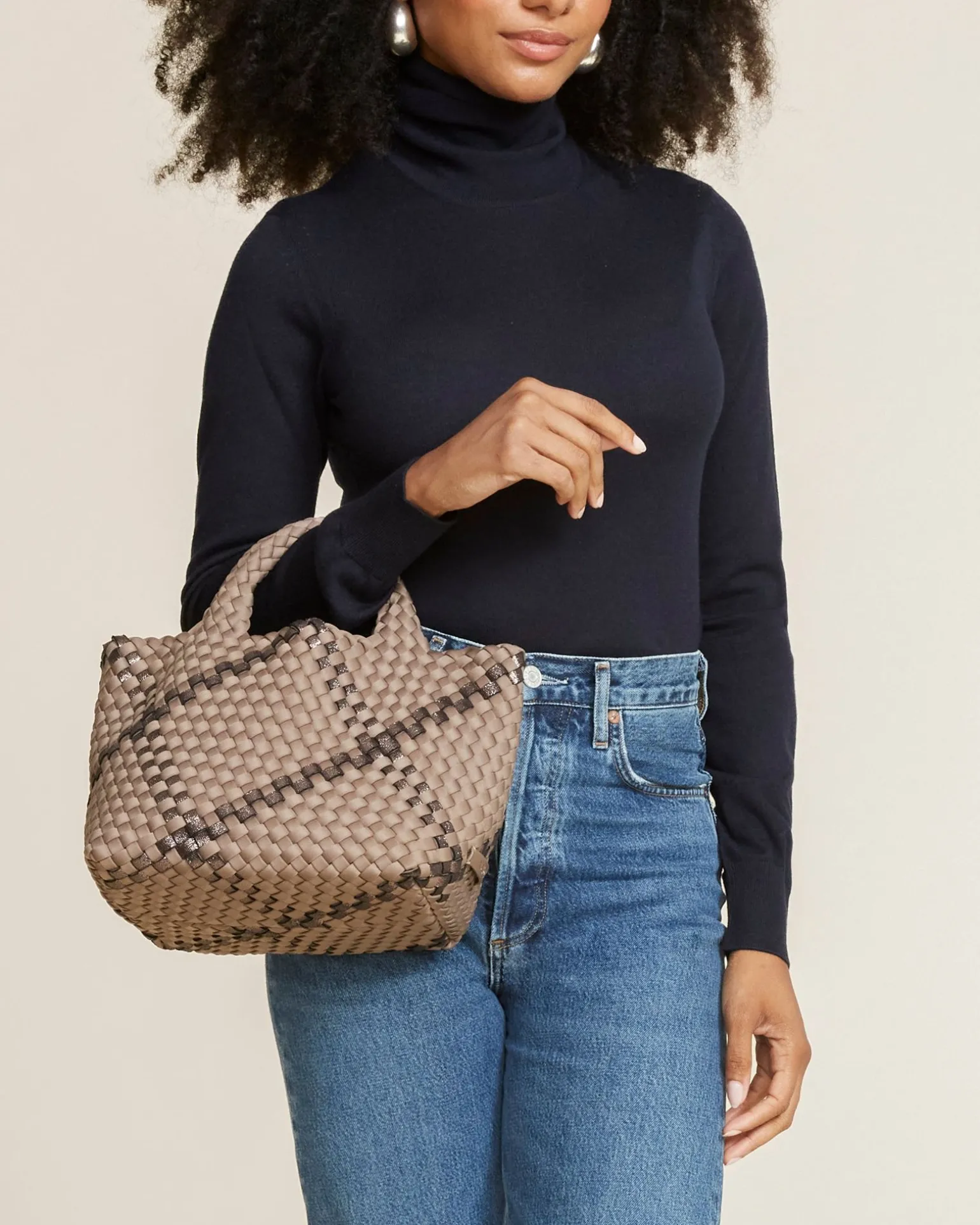 Totes<NAGHEDI St. Barths Small Tote Plaid Mojave