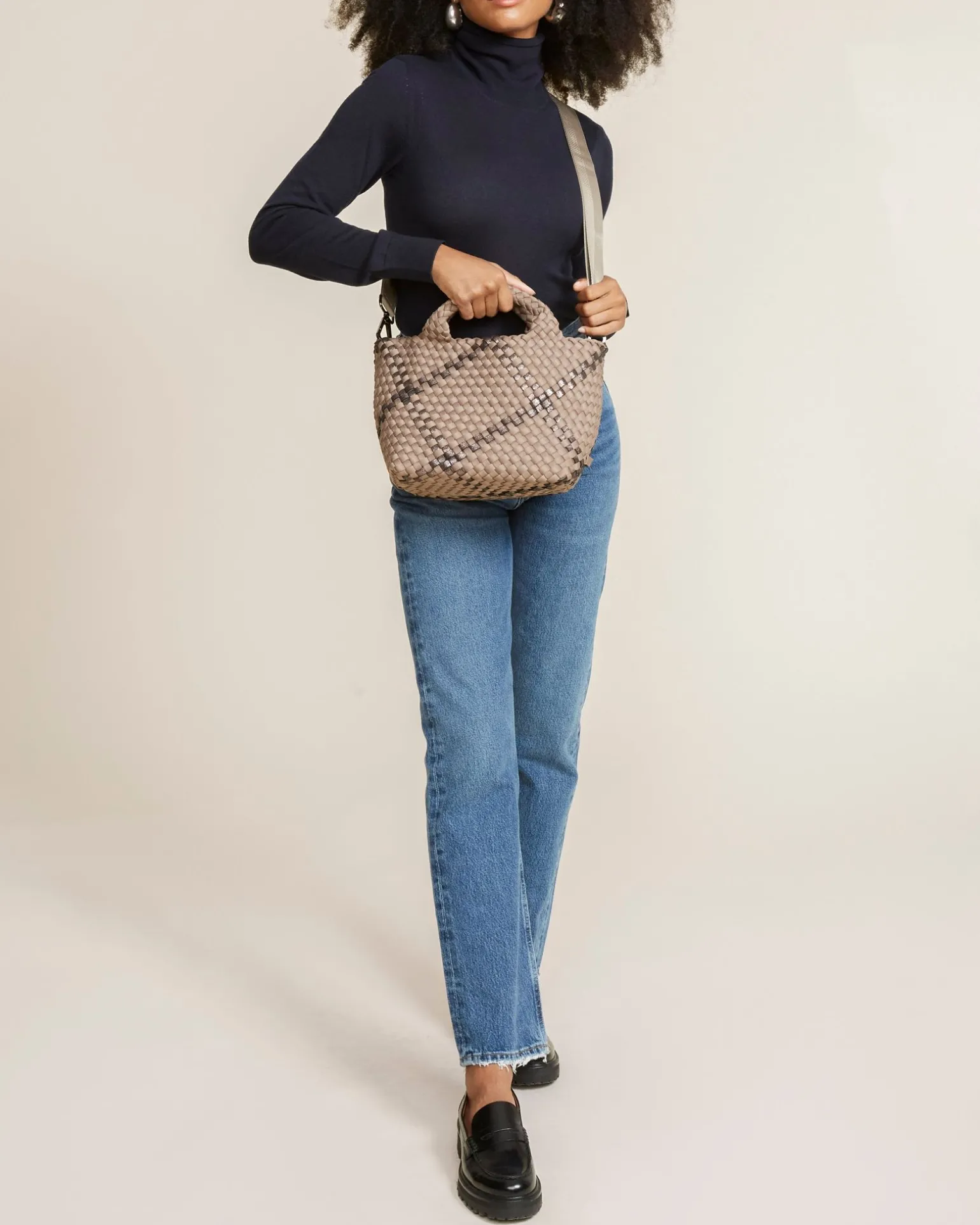 Totes<NAGHEDI St. Barths Small Tote Plaid Mojave