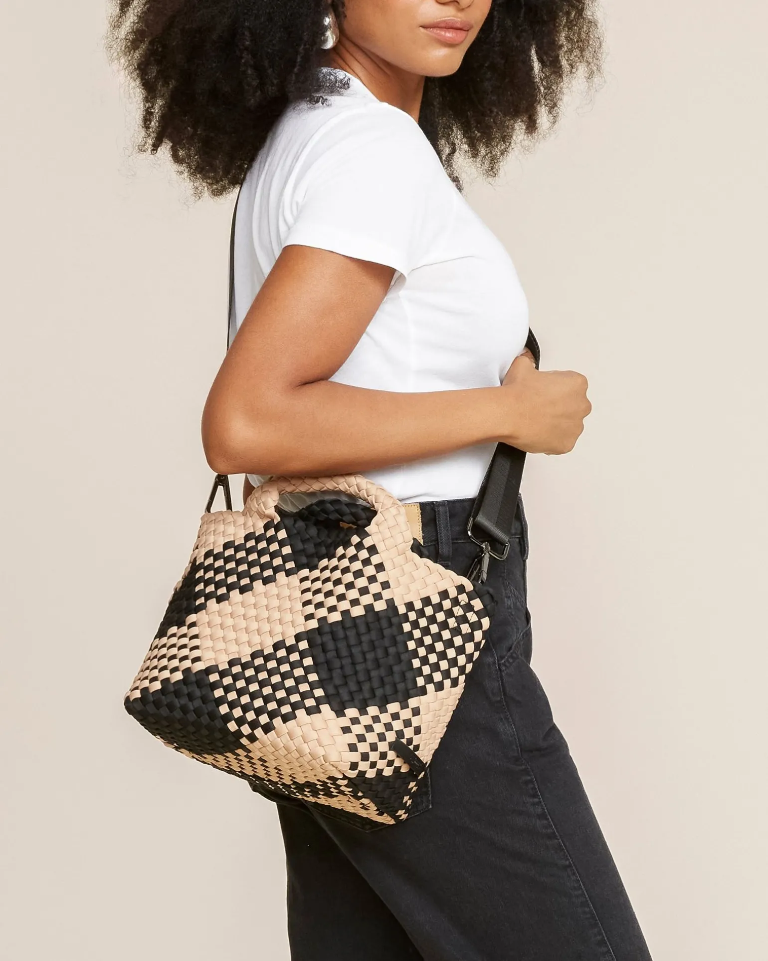 Crossbodies<NAGHEDI St. Barths Small Tote Plaid Cabana