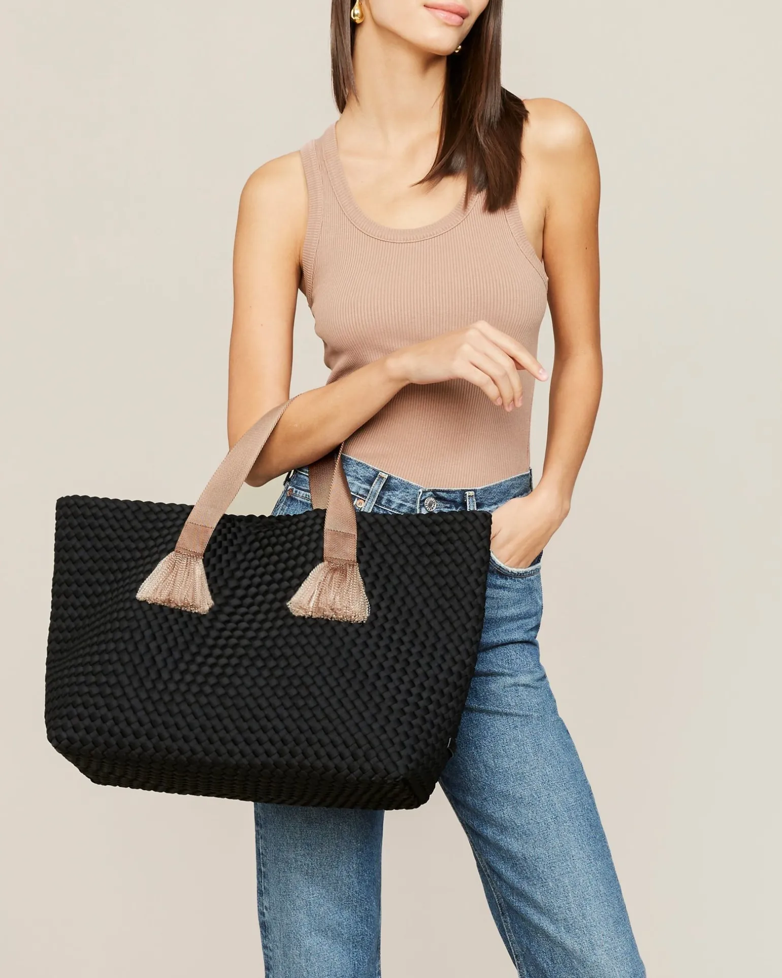 Shoulder Bags<NAGHEDI Tulum Large Tote Umbra